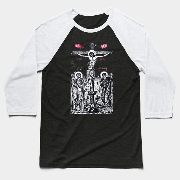 The Crucifixion Baseball T-Shirt by EkromDesigns